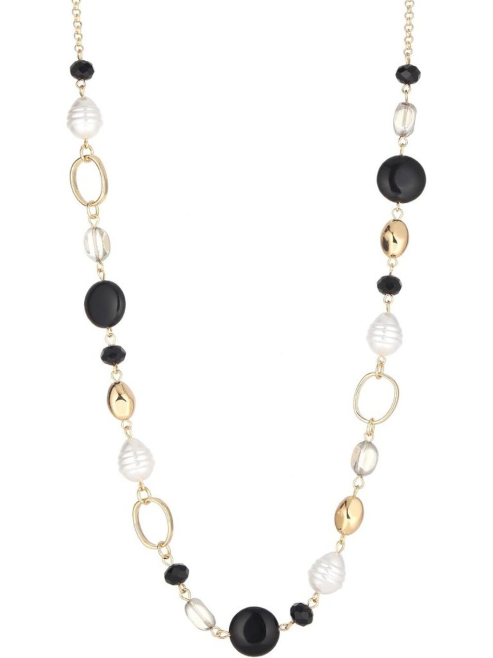 Trendy Long Gold Beaded Necklace for Women | Chunky Costume Jewelry Gift